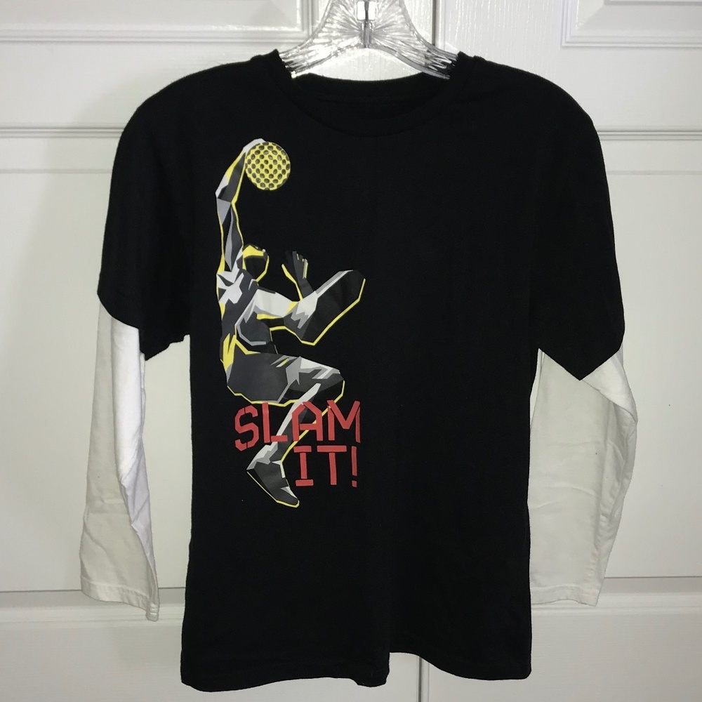 CHAMPION NWOT Slam It! Graphic Long Sleeve Tee Sz Youth L